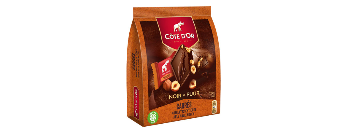 Chocolat Côte d’Or Carrés Noir Noisettes Entières