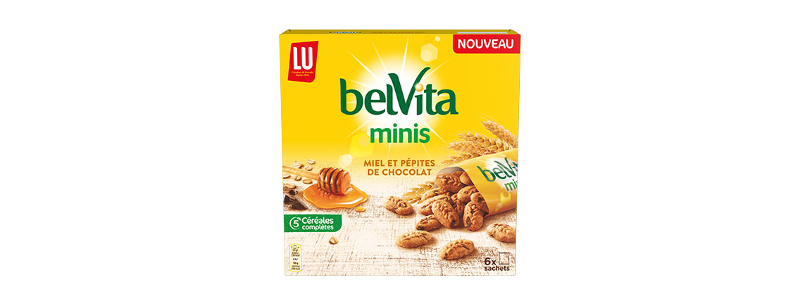 Packs du belVita Minis Miel & Pépites de Chocolat