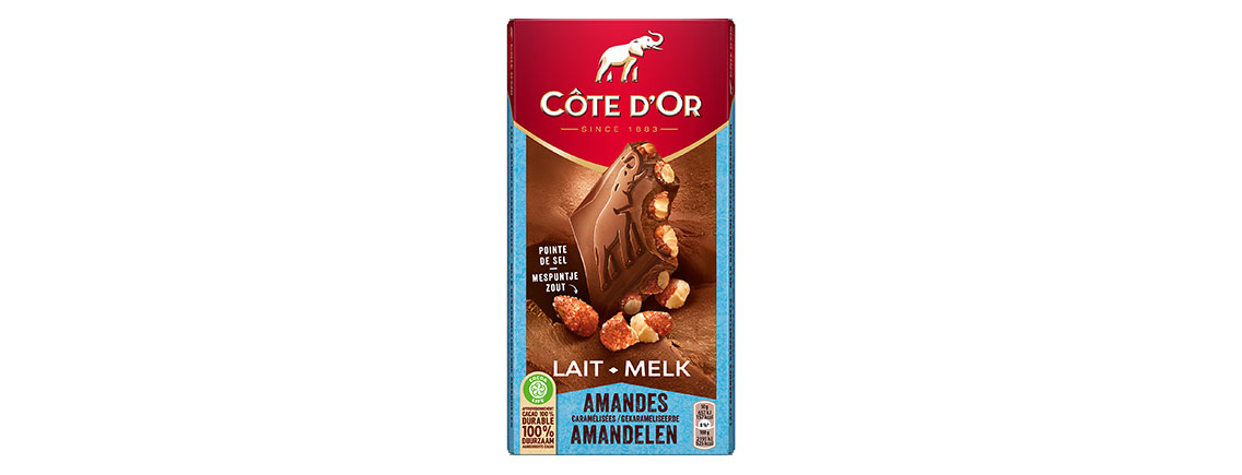 Chocolat Côte d’Or Lait Amandes Caramélisées Pointe De Sel