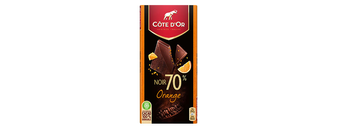 Chocolat Côte d’Or Noir Orange