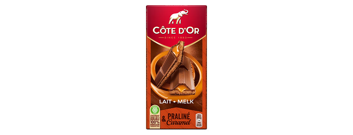Tablette Côte d’Or Lait Praliné & Caramel
