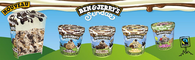 Produits sundae glace ben&jerry's