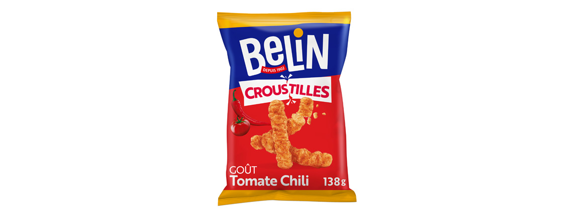 paquet de Belin croustilles goût Tomate Chili