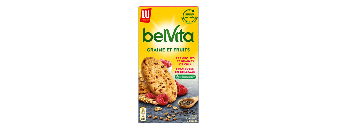 Packs du belVita Graine et Fruits Framboises et Graines de Chia