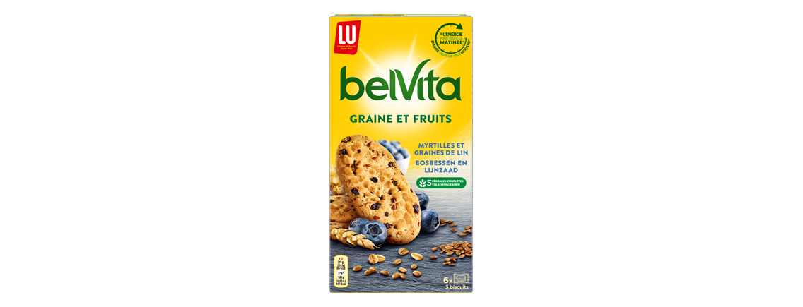Packs du belVita Graine et Fruits Myrtilles et Graines de Lin