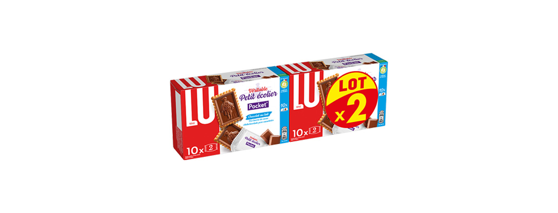 Pack de Lu Petit écolier chocolat au lait familial