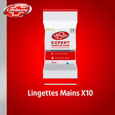 Lifebuoy lingettes nettoyantes mains bactéries