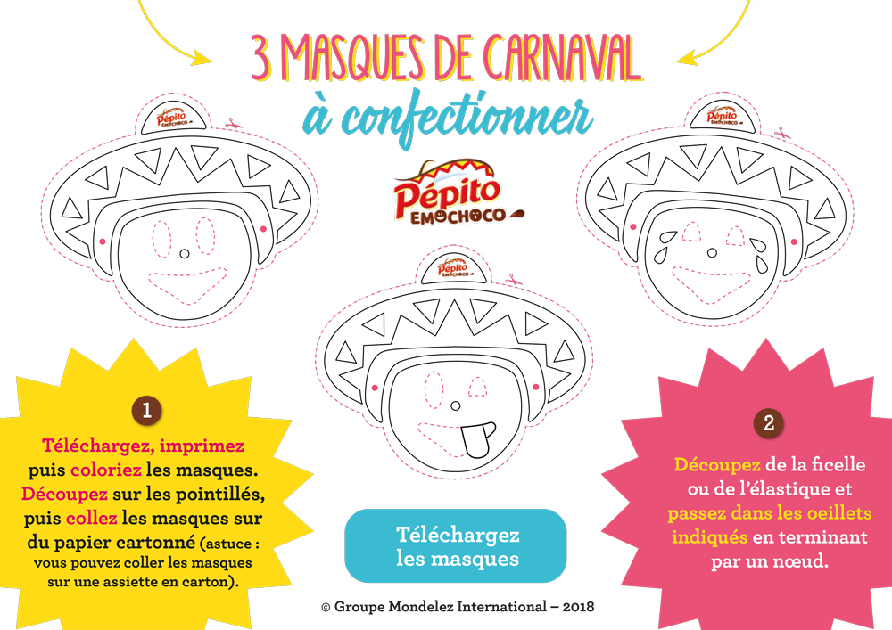 Masques de carnaval Pepito