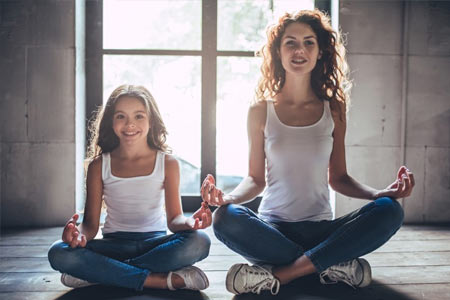 yoga mère fille