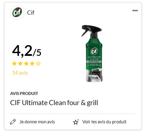 Cif Ultimate four & grill