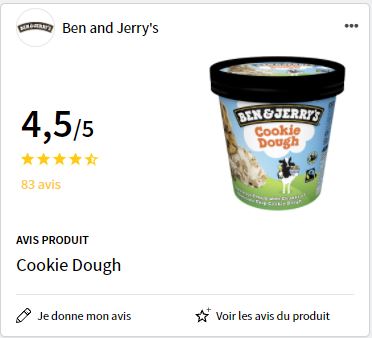 glaces B&J cookie dough