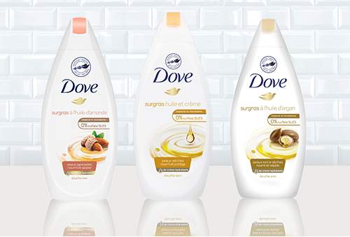 produits douche dove surgras