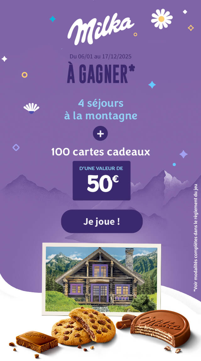 À gagner 4 séjours à la montagne + 100 cartes cadeaux d&apos;une valeur de 50€