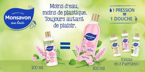 Monsavon gel douche concentré format écologique