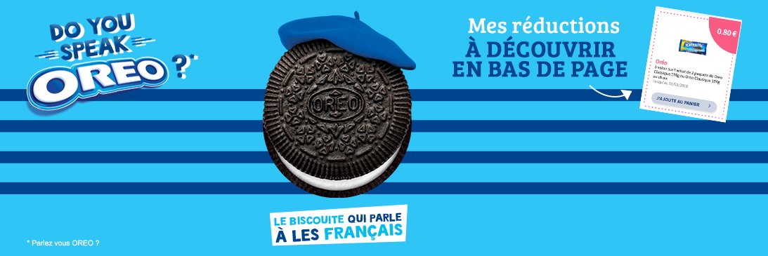 fond bleu et oreo avec un béret
