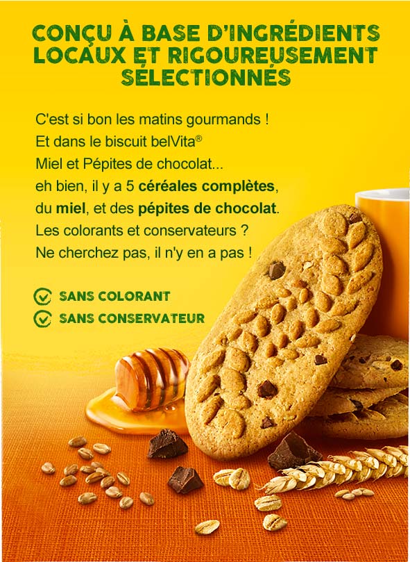 Belvita à base d'ingrédients locaux et rigoureusement selectionné