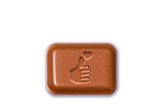 morceaux de chocolat milka