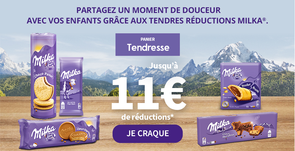 réducion milka et milka biscuit