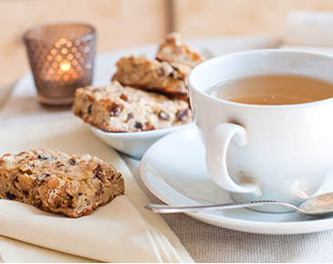 tasse de thé avec biscuits