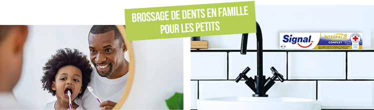 Brossage de dents en famille pour les petits 