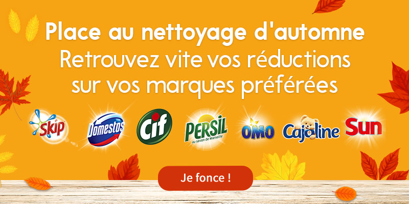 toutes vos réductions pour un nettoyage d'automne