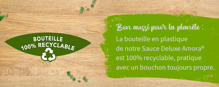 bouteille en plastique sauce Amora