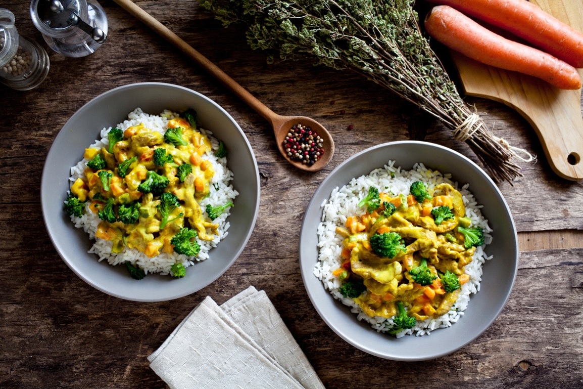plat de riz curry