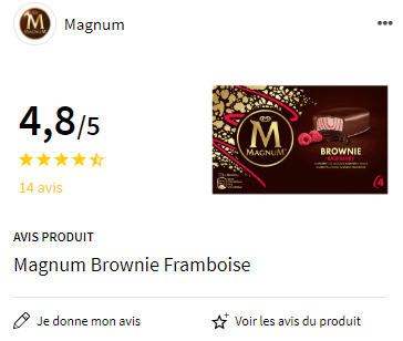 Magnum brownie framboise