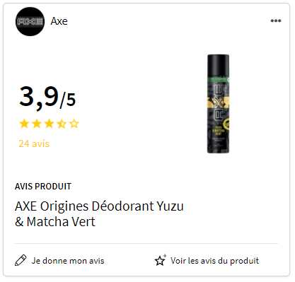 Axe deodorant yuzu