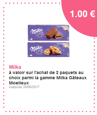 Bon de réduction Milka