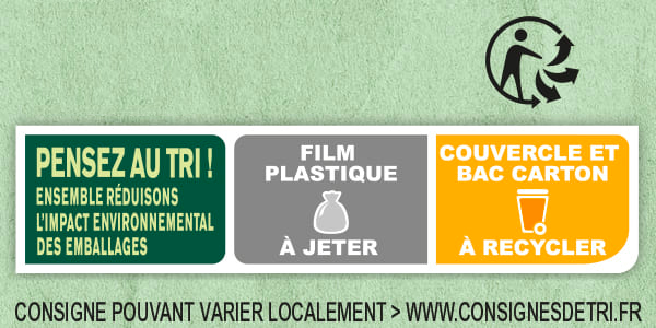 Carte d'Or bac glace carton recyclable pensez au tri consignes tri
