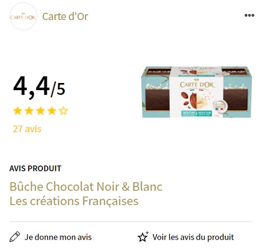 buche cote d'or deux chocolat