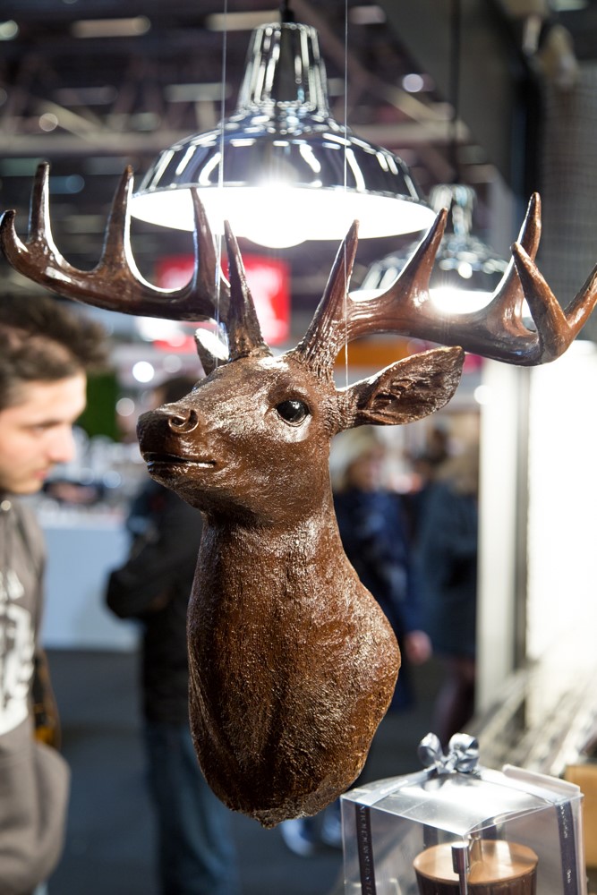 Une tête de cerf en chocolat