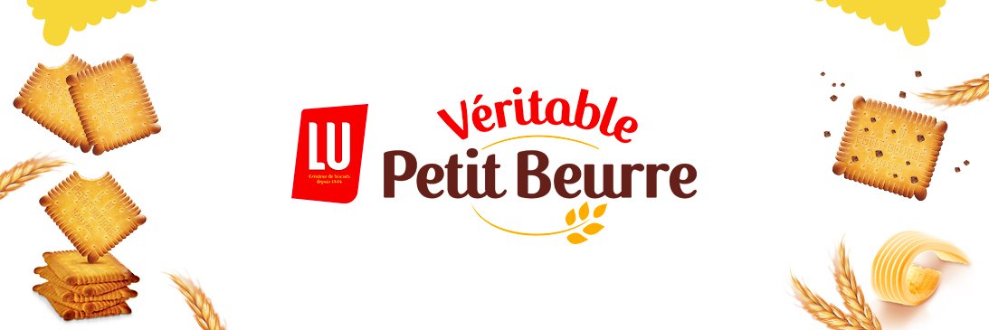 Véritable petit beurre logo LU gâteaux et blé