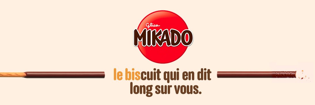 Logo Mikado avec mikado coupé en deux