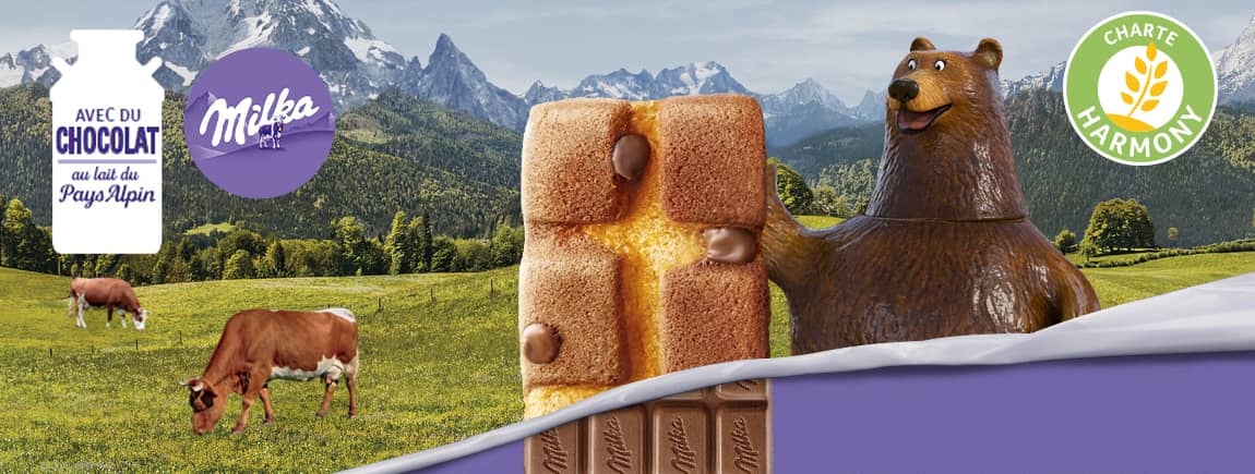 MIlka Biscuit avec du chocolat au lait du pays alpin