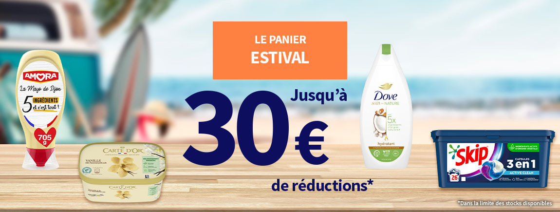  jusqu'à 30€ de réductions* sur Dove Skip Amora Carte d'Or..