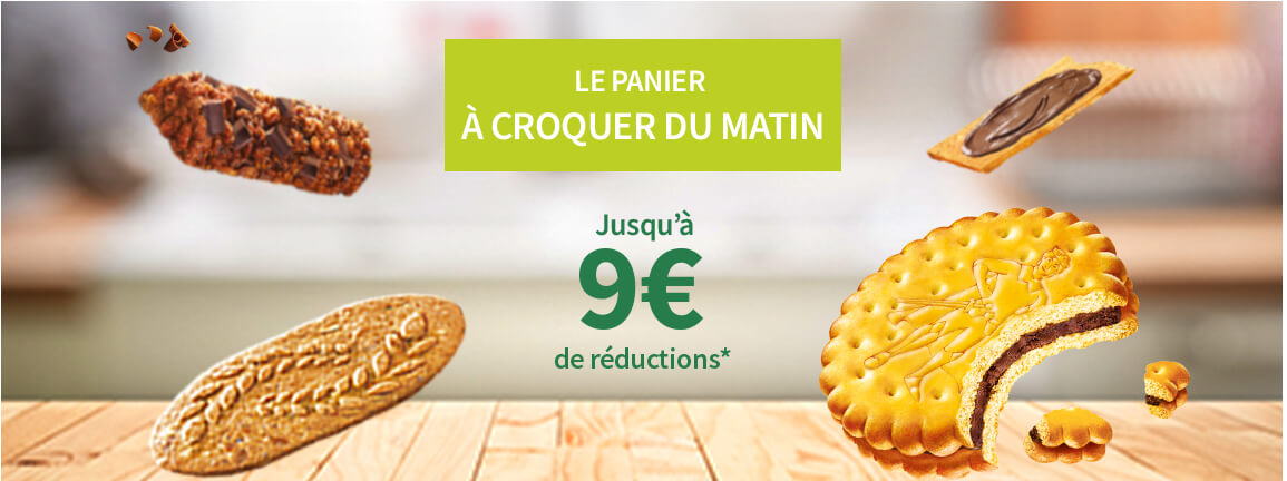 Le panier à croquer du matin jusqu'à 9€ de réductions