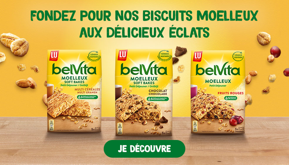 Belvita gâteaux moelleux Petit déjeuner - coeur gourmand chocolat