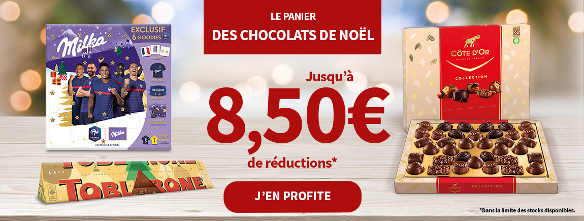 Le panier des chocolats de noël