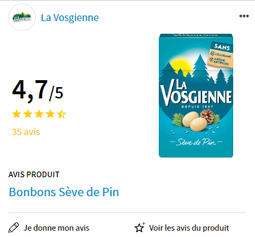 sève de pins bonbons