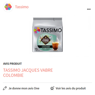 tassimo jv colombie