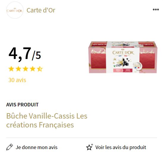 buche vanille cassis cote d'or