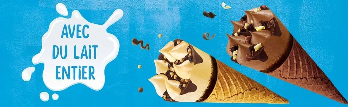 Cornetto glace vanille Madagascar cornet miko gourmand