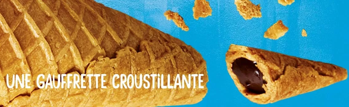 Cornetto glace chocolat cornet miko gauffrette croustillante