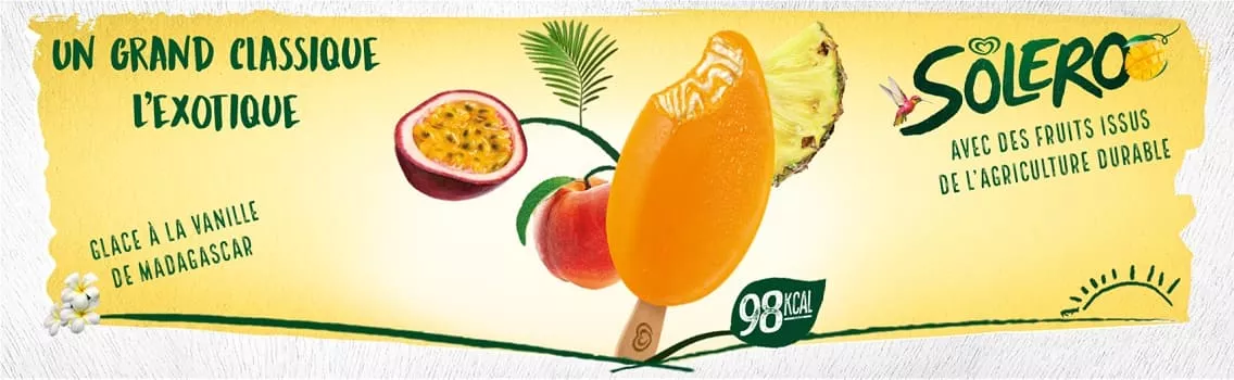 Solero classique glace vanille de Madagascar sorbet fruits exotiques agriculture biologique