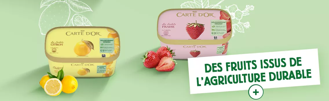 Carte d'Or crème glacées sorbets fruits agriculture durable