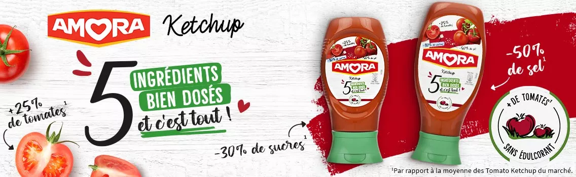 ketchup amora 5 ingrédients