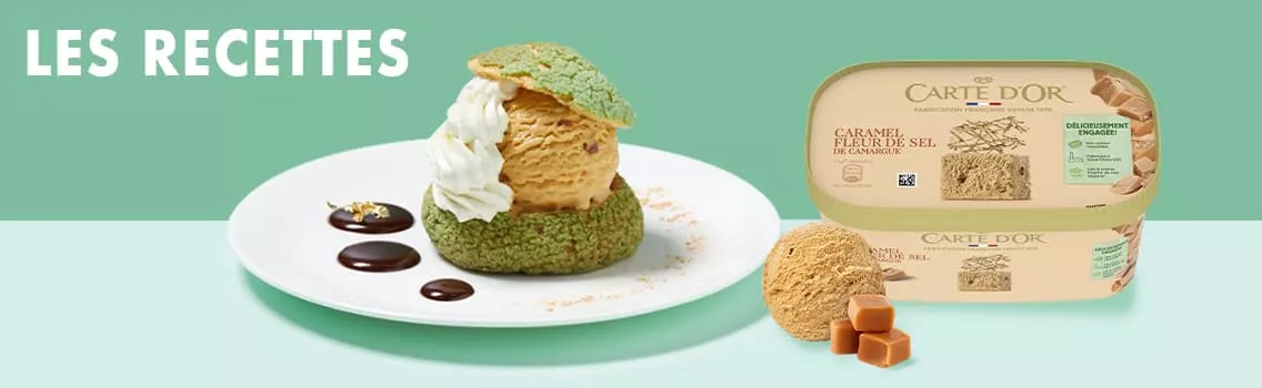 Carte d'Or recette crème glacée vanille dessert de chef gourmand famille
