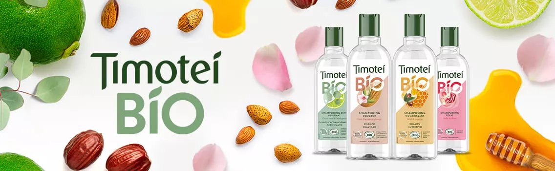 Timotei Bio shampooing après-shampooing soin des cheveux naturels